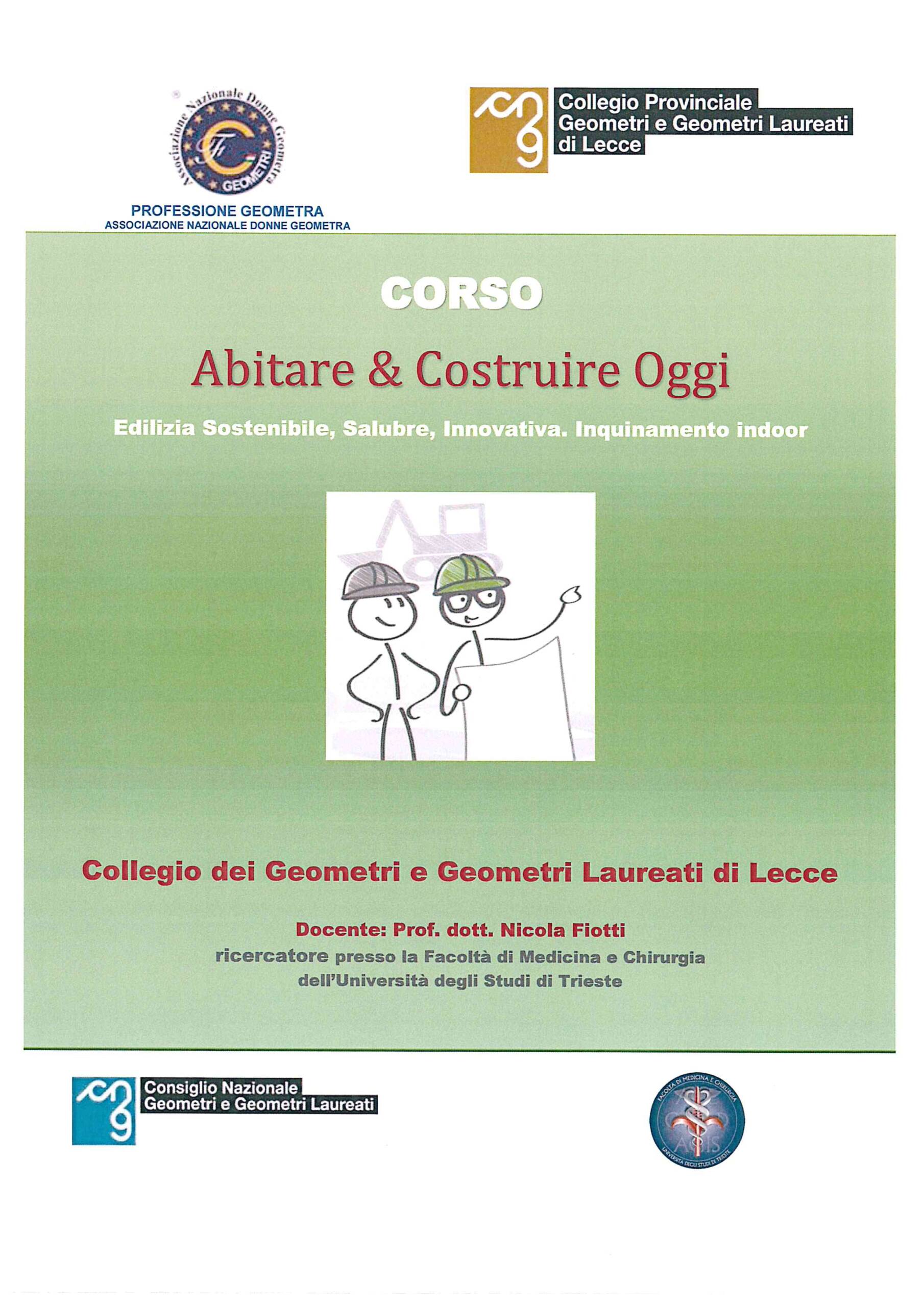 Corso ABITARE E COSTRUIRE OGGI – Lecce 30/06/2018