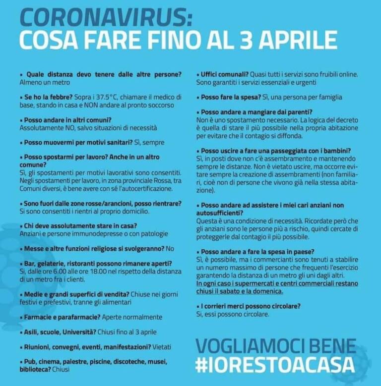 Emergenza COVID-19 – Decreto #IoRestoaCasa, domande frequenti sulle misure adottate dal Governo